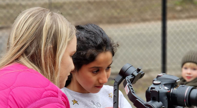 jobstudent met camera