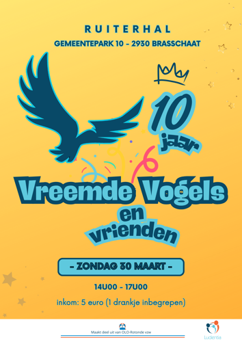 Uitnodiging verjaardagsconcert De Vreemde Vogels